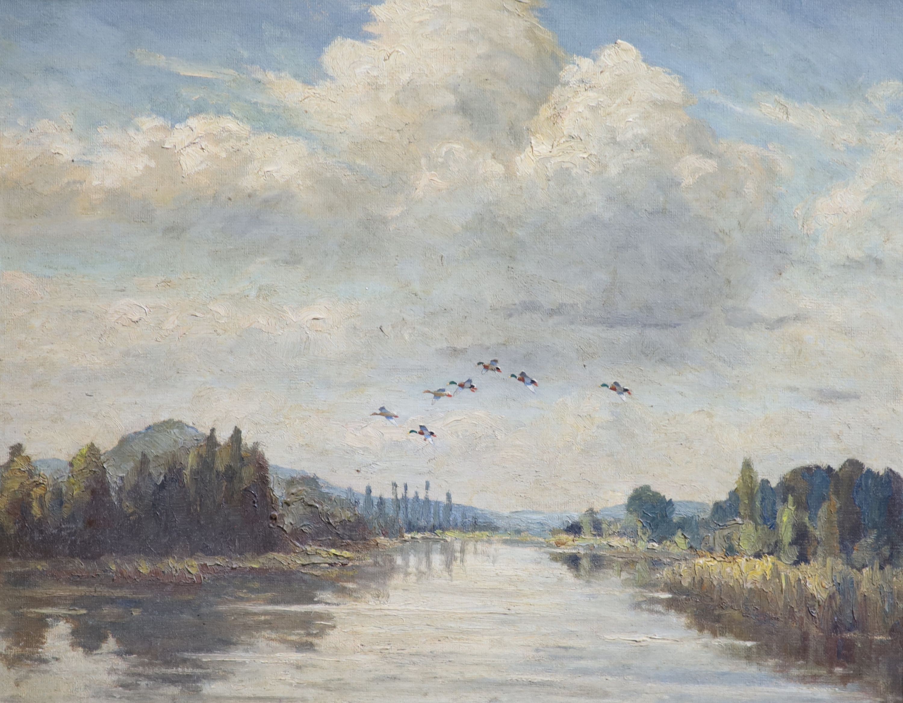 Ian Houston (1934-), Summer Afternoon, Oil on board, 40 x 50cm.